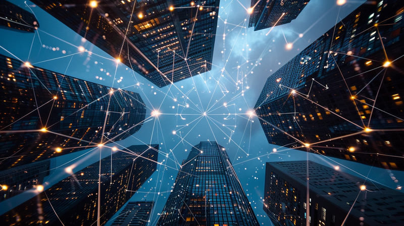 Die Skyline einer modernen Stadt.