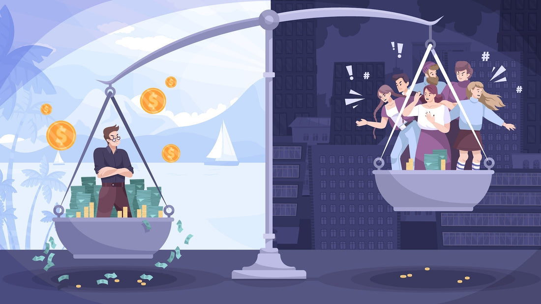 Ein Waage illustriert den Gender Pay Gap.