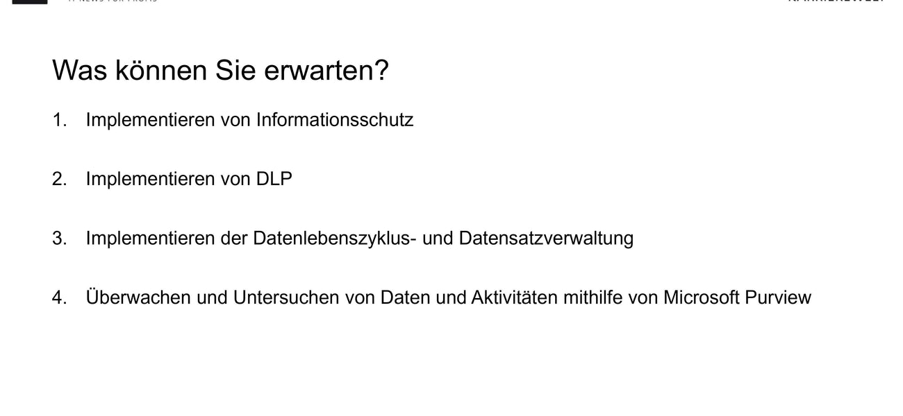 Exklusiv: Microsoft 365 Sicherheit: Informationsschutz und Compliance (E-Learning)