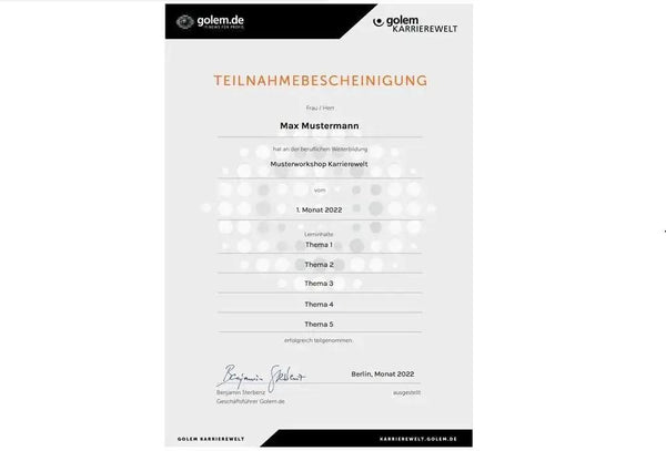 Golem Reskilling-Kit: KI Künstliche Intelligenz Grundlagenwissen (max. Gültigkeit 12 Monate)