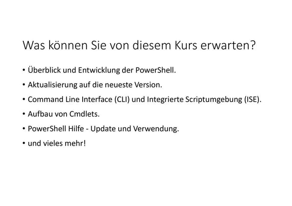 PowerShell für Anfänger:innen - Der Einstieg in die Welt von PowerShell (E-Learning) - Golem Karrierewelt