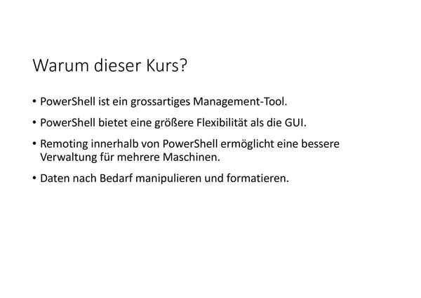 PowerShell für Anfänger:innen - Der Einstieg in die Welt von PowerShell (E-Learning) - Golem Karrierewelt
