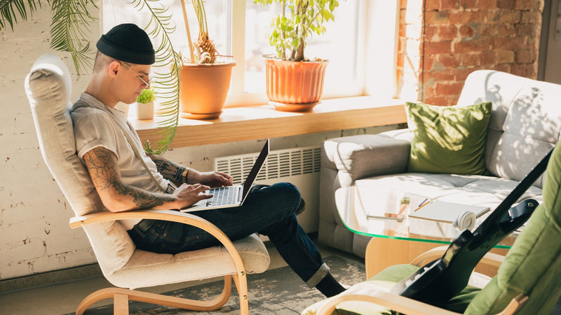 Man in a home office setting