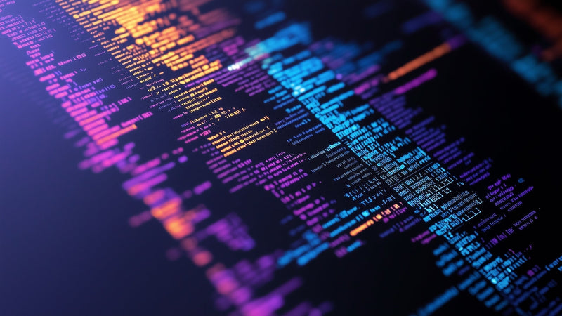 Ein Bildschirm, der Code darstellt.