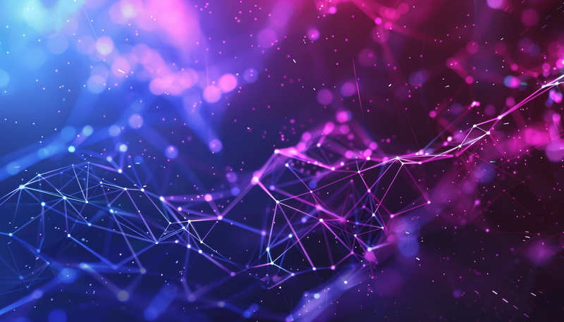 Ein digitales Netzwerk. 