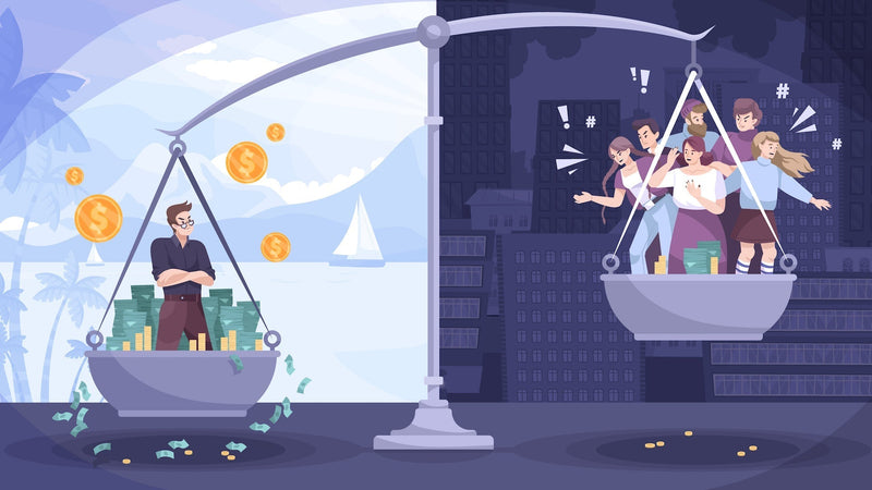 Ein Waage illustriert den Gender Pay Gap.