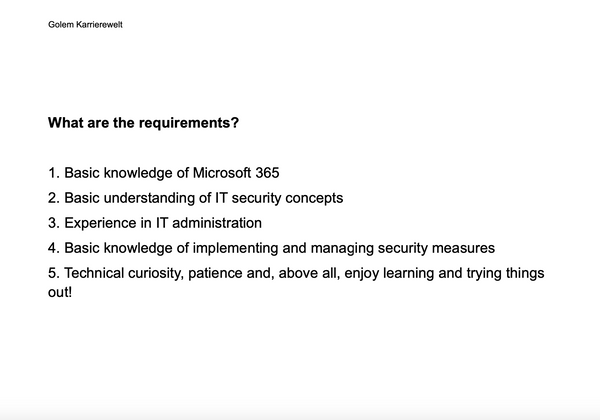 Exclusive: Microsoft 365 security: protective measures and event management (E-learning in English)