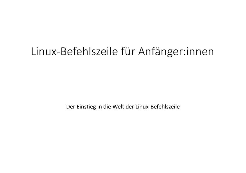 Linux-Befehlszeile für Anfänger:innen - Der Einstieg in die Welt der Linux-Befehlszeile - Golem Karrierewelt